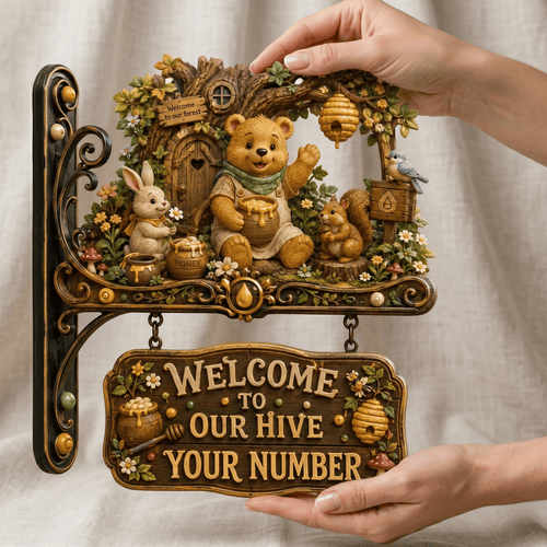 Honey Bear Premium Welcome Sign TNSM